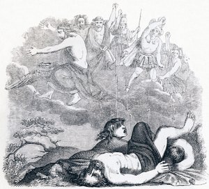 Jupiter und die Donner - Fabeln von La Fontaine von Grandville