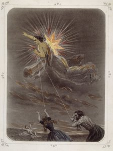 Sterne: Frau, die "Der böse Stern" (das Unglück) darstellt - von Grandville
