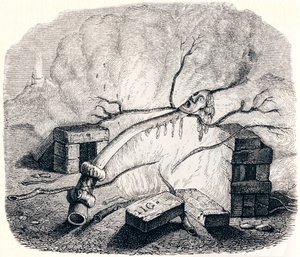 Die Kerze - Fabeln von La Fontaine von Grandville