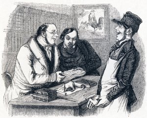 Der Hahn und die Perle (Le coq et la perle) - Fabeln von La Fontaine von Grandville
