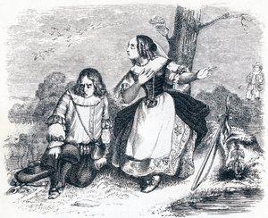 Tircis & Amarante - Fabeln von La Fontaine von Grandville