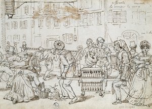 Arbeiter von Nancy, Zeichnung von Jean-Jacques Grandville