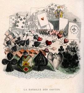 Illustration: Ein Kartenspielkampf, für "Un Autre Monde", Ausgabe Fournier