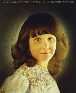 Porträt von Mary Van Vechten Schaffer, 1930 von Grant Wood