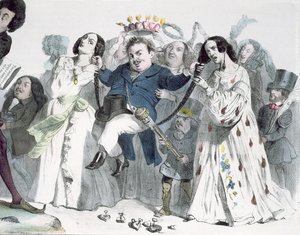 Karikatur von Honore de Balzac (1799-1850) von Granville