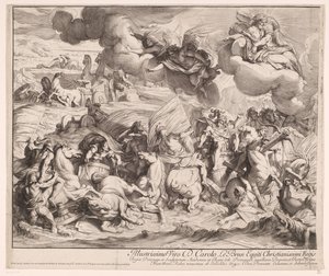 Durchquerung des Roten Meeres (linker Teil) von Gérard Audran