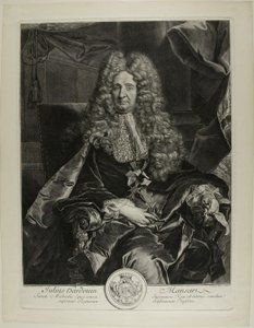 Jules Hardouin Mansart von Gérard Edelinck