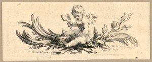 Vignette, Putto mit Schaufel