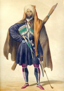 Ein Tscherkesse aus: Szenen, Landschaften, Sitten und Kostüme des Kaukasus, 1840 von Grigori Grigorevich Gagarin