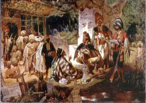 Orientalische Szene von Grigori Grigorevich Gagarin
