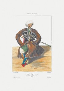 Prinz Kazbek von Ossetien aus: Szenen, Landschaften, Sitten und Kostüme des Kaukasus, 1840 von Grigori Grigorevich Gagarin