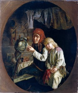 Spinnunterricht von Grigori Grigoryevich Myasoedov