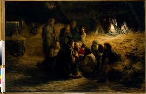 Die Ankündigung der Leibeigenenbefreiung 1861 von Grigoriy Myasoyedov