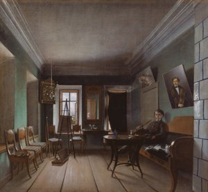 Innenansicht des Hauses Bykovs, 1850er