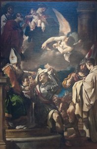 Heiliger Wilhelm von Aquitanien erhält die Kutte