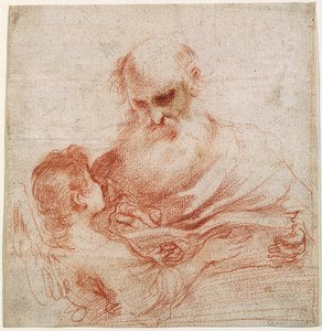 Evangelist Matthäus mit dem Engel von Guercino