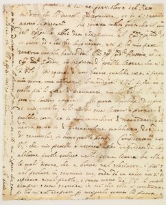 Manuskriptbrief von Guercino