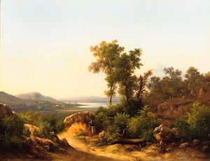 Trasimeno: Ein Blick auf den Trasimeno-See, Italien, 1874