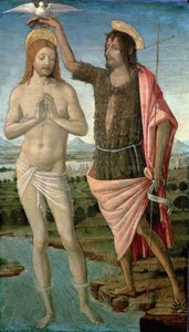 Die Taufe Christi, 1486 von Guidoccio di Giovanno Cozzarelli