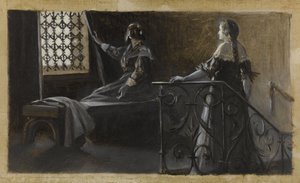 Ethel und die verschleierte Frau, ca. 1889