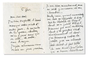 Autographierter Brief an Andre Breton, 6. Februar 1918