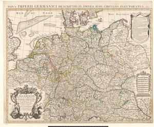 Karte von Deutschland von Guillaume Delisle