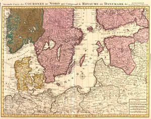 Karte der nördlichen Königreiche (Dänemark, Schweden, Norwegen und Finnland) (Radierung)