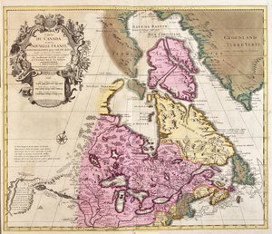 Ontario, Quebec, Neuschottland, Neubraunschweig, Manitoba, Nunavut, Prinz-Edward-Insel, Neufundland und Labrador, Kanada, Grönland von Guillaume Delisle