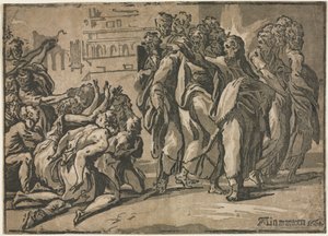 Christus heilt die Aussätzigen, 1608 von Guiseppe Rossigliani