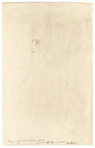 Bildnis einer Frau im Profil mit Rüschenkragen von Gustav Klimt