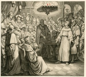 Martin Luther vor Kaiser Karl, neben ihm sein Bruder Ferdinand von Gustav Ferdinand Leopold Konig