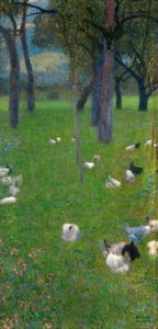 Nach dem Regen Garten mit Hühnern in St. Agatha, 1898 von Gustav Klimt