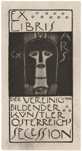Exlibris aus Ver Sacrum, veröffentlicht 1898-99 von Gerlach, Schenk und Seeman von Gustav Klimt