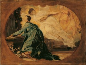 Entwurf für die Allegorie der Musik (Orgelspielerin) von Gustav Klimt