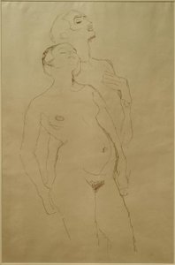 Stehendes Liebespaar (Studie für Adam und Eva) von Gustav Klimt
