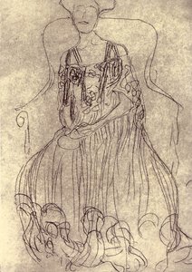 Studie für das Gemälde Bildnis Adele Bloch-Bauer I von Gustav Klimt