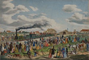 Eröffnung der München-Augsburg Eisenbahn am 1. September 1839, 1839 von Gustav Kraus