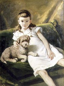 Junges Mädchen mit Hund