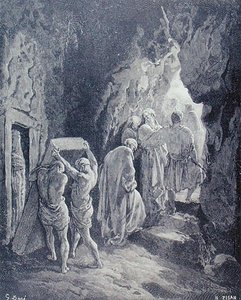 Das Begräbnis von Sarah, graviert von Heliodore Joseph Pisan, ca. 1868 von Gustave (after) Dore