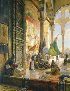 Vorhof der Umayyaden-Moschee, Damaskus, 1890 von Gustave Bauernfeind