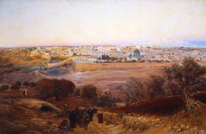 Jerusalem vom Ölberg, 1902 von Gustave Bauernfeind