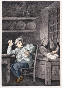 Der Diebstahl von Jean Valjean - in „Les Misérables“ von Victor Hugo, ill. von Brion, ed. Hetzel und Lacroix von Gustave Brion