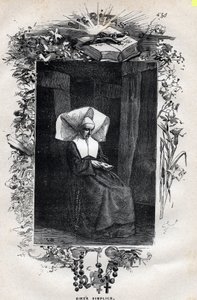 Porträt von Schwester Simplice - Illustration von Gustave Brion (1824-1877) für „Die Elenden - Erster Teil: Fantine“ von Victor Hugo (1802-1885) 1862