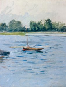 Boot vor Anker auf der Seine von Gustave Caillebotte