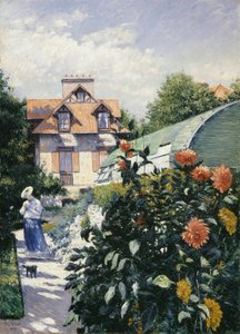Dahlien, Garten in Petit Gennevilliers von Gustave Caillebotte