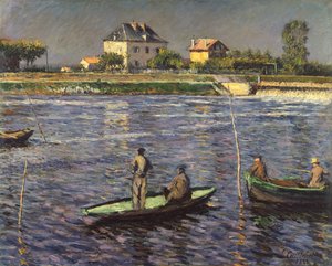 Fischer an der Seine von Gustave Caillebotte