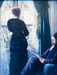 Innenraum, Frau am Fenster von Gustave Caillebotte