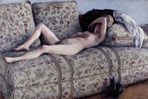 Akt auf einer Couch von Gustave Caillebotte