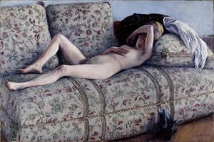 Akt auf einem Sofa von Gustave Caillebotte