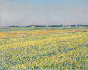 Die Ebene von Gennevilliers, gelbe Felder von Gustave Caillebotte
